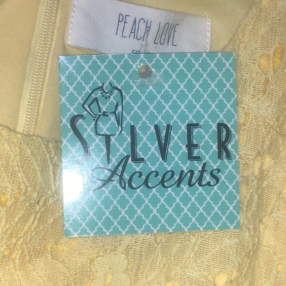 PEACE LOVE California SILVER ACCENTS Knee Length Dress Size Med NWT. - Picture 4 of 7